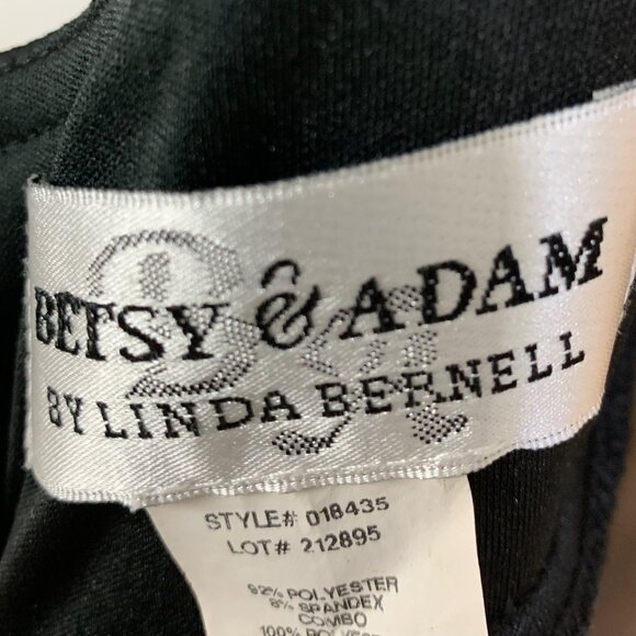 Betsy & Adam Romantic Whimsigoth Pleated Gown Regency Flowy Dress 6 Blue Black - Picture 2 of 9